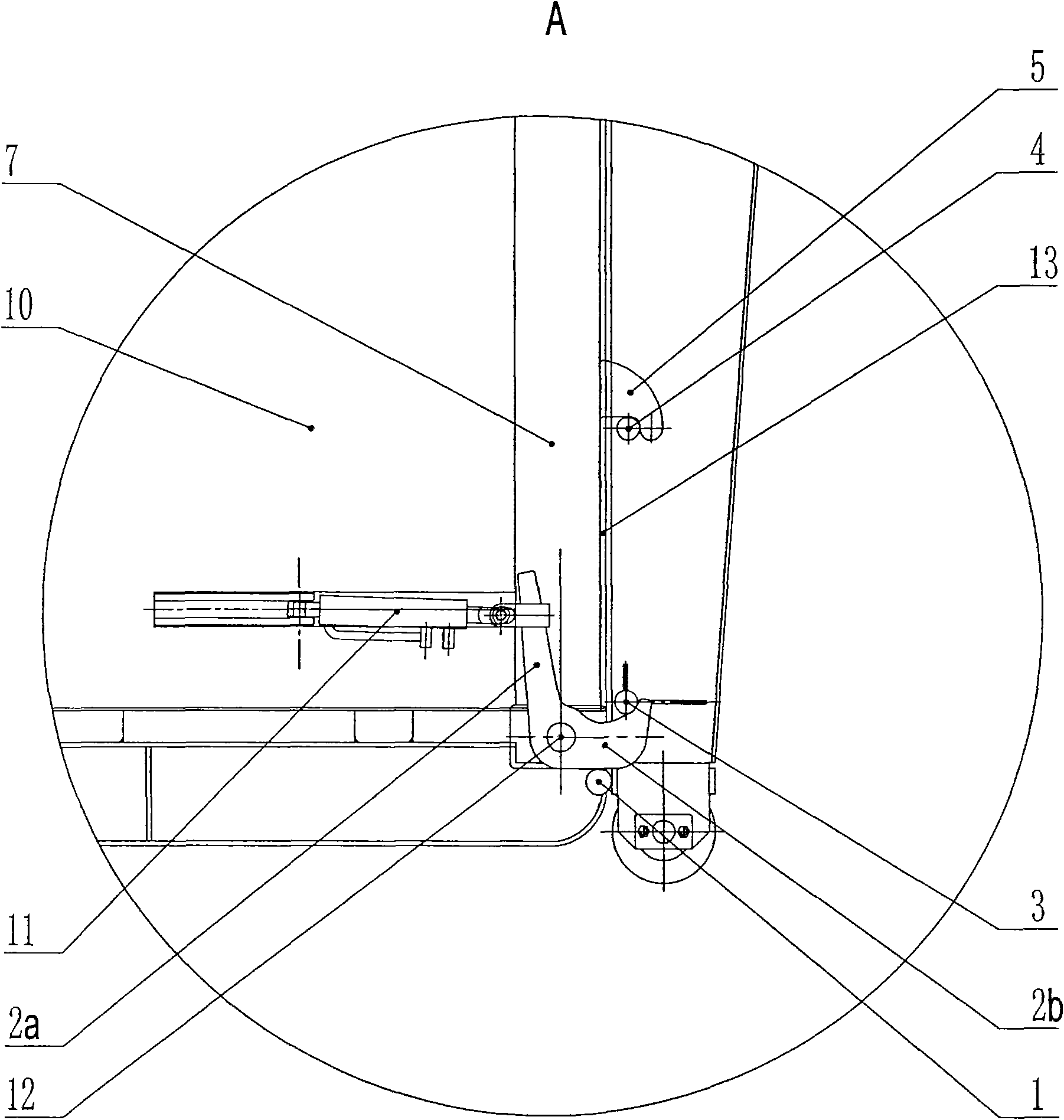 Device for opening and closing back door of rubbish bin