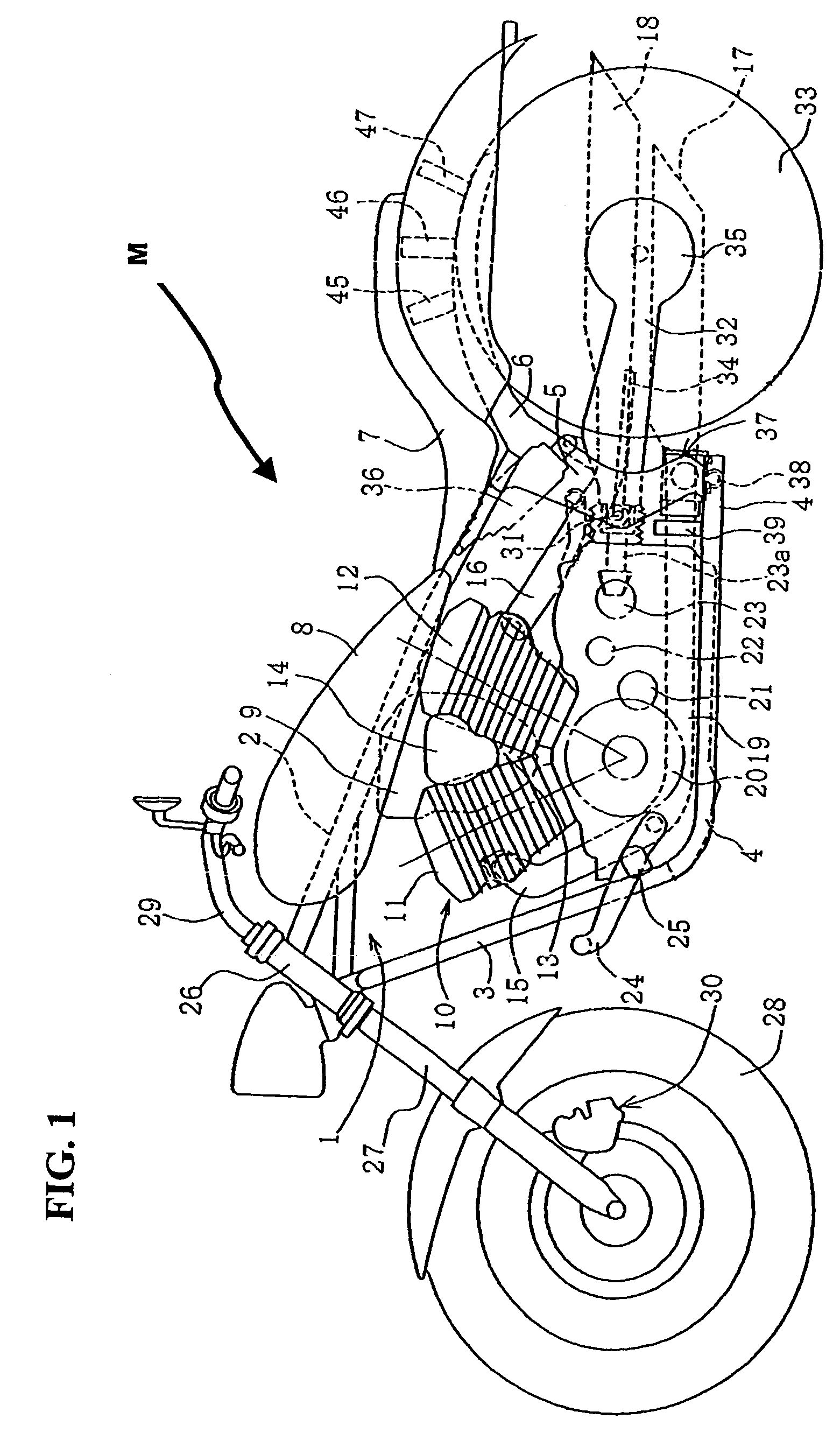 Mounting configuration for a brake control device on a motorcycle, and motorcycle including same