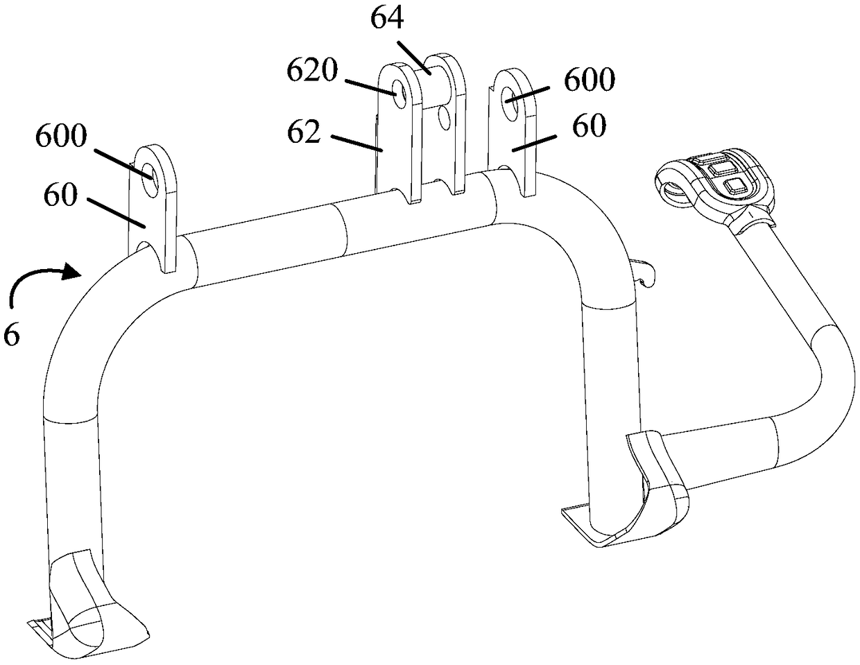 Middle supporting locking mechanism and electric bicycle