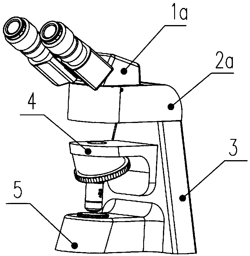 A high-precision objective lens parfocal detection device and detection method