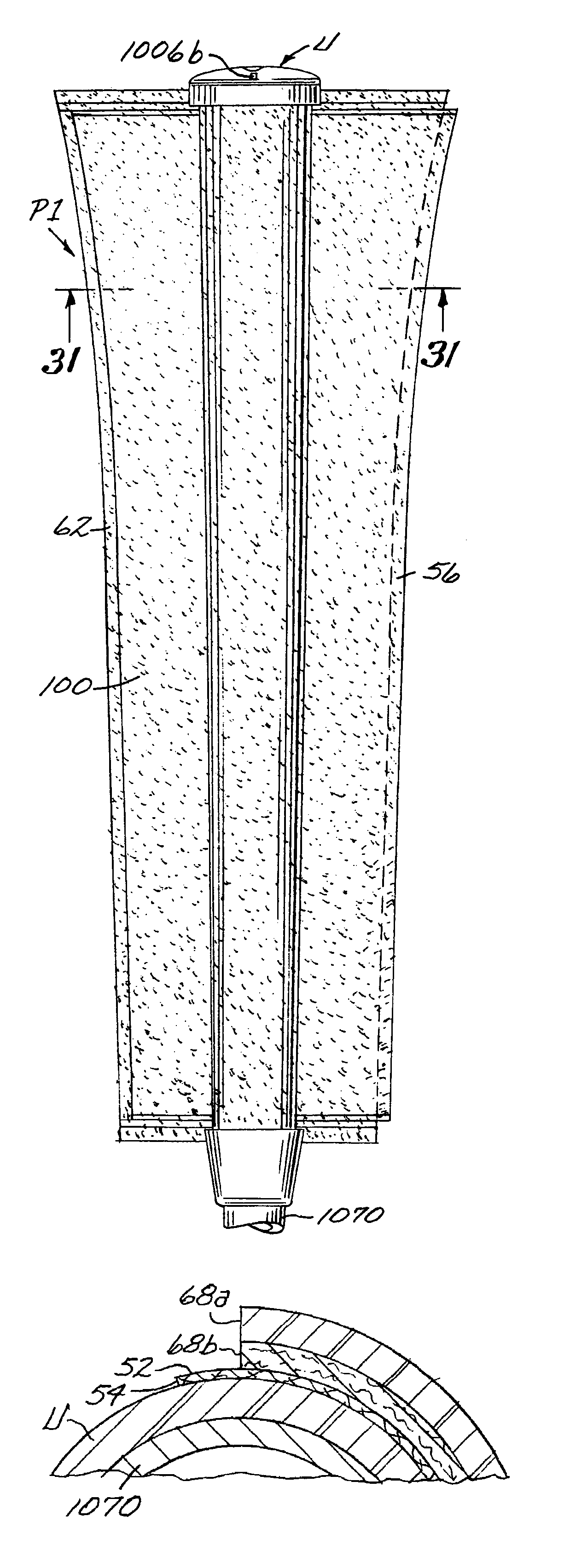 Panel grip with modified seam