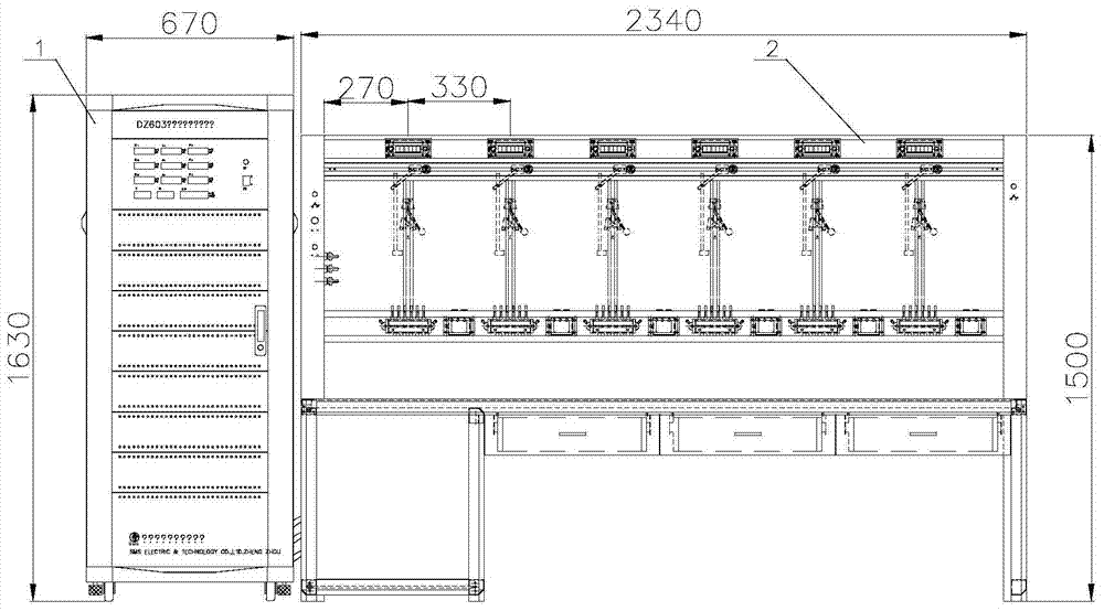 Electric energy meter harmonic test device and method thereof