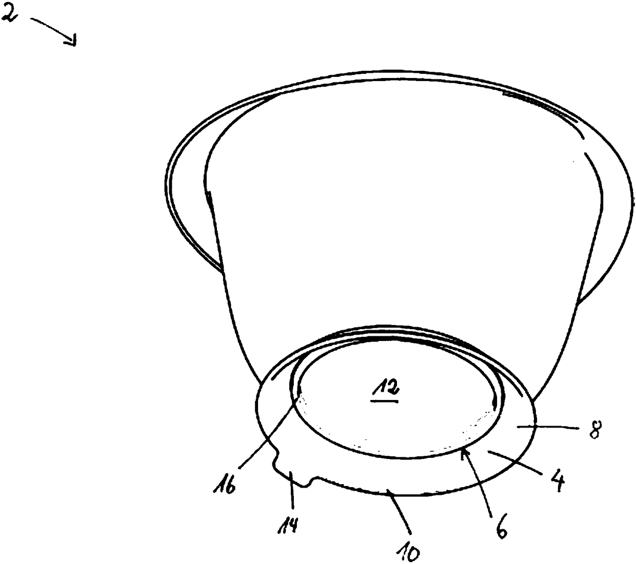 Mixing bowl having suction cup