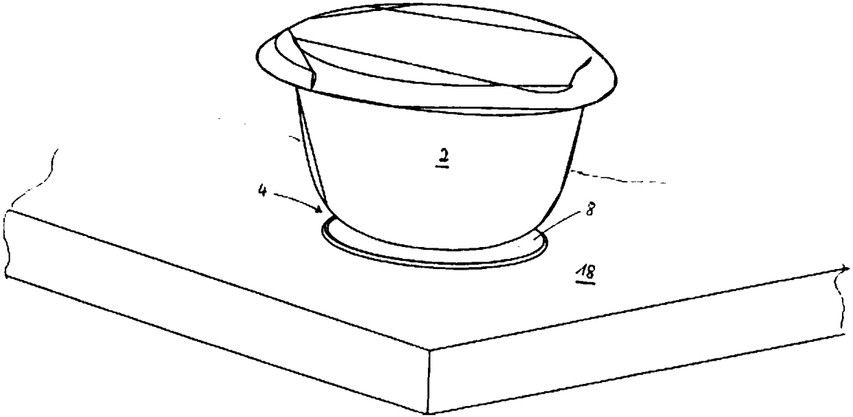 Mixing bowl having suction cup