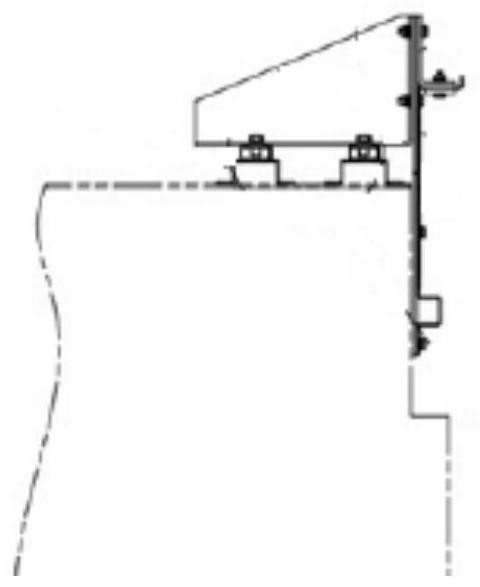 Installation structure and installation method of car door machine, main connecting bracket and auxiliary connecting bracket