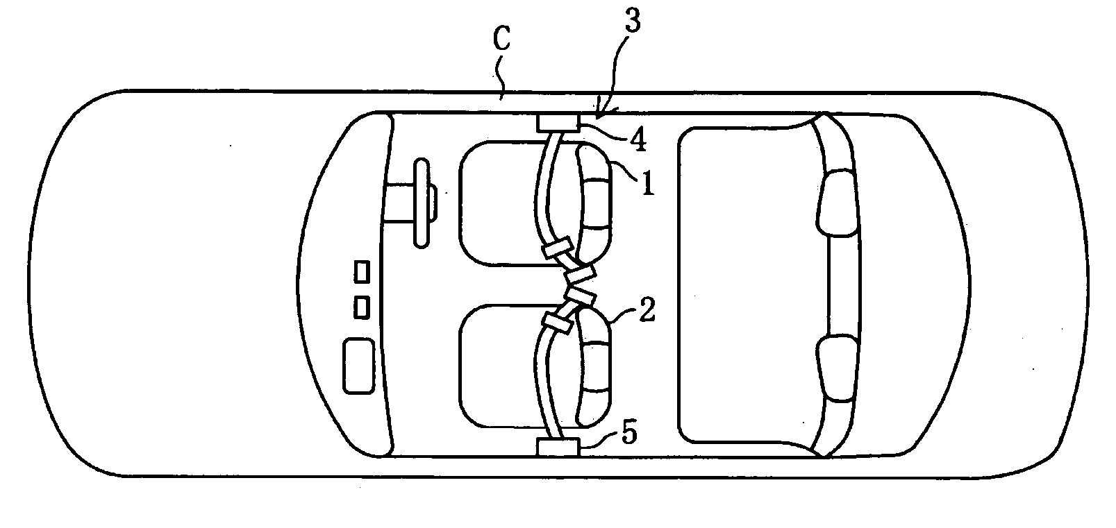 Seatbelt device of vehicle