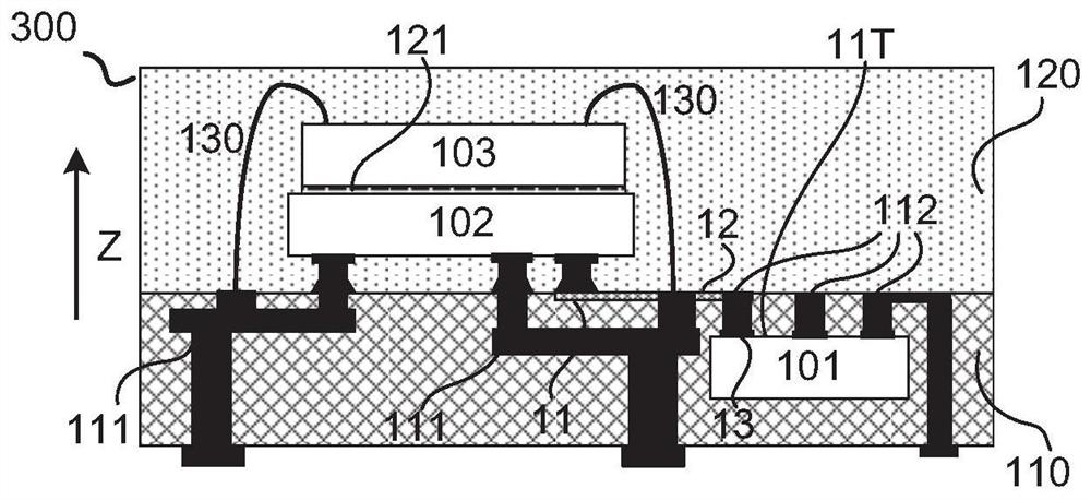 Multi-bare-chip package structure, chip and method