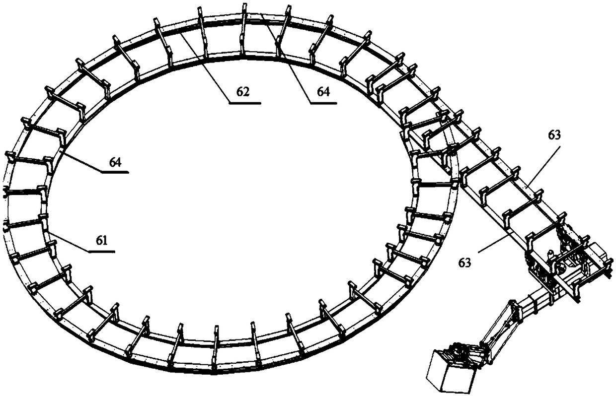 A mechanical arm device on a precision mounting rail