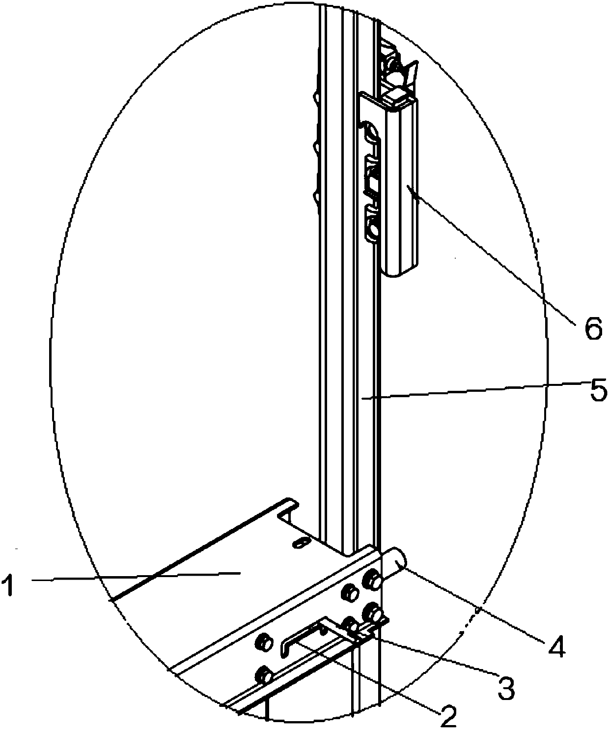 Mechanical stopping device on villa elevator