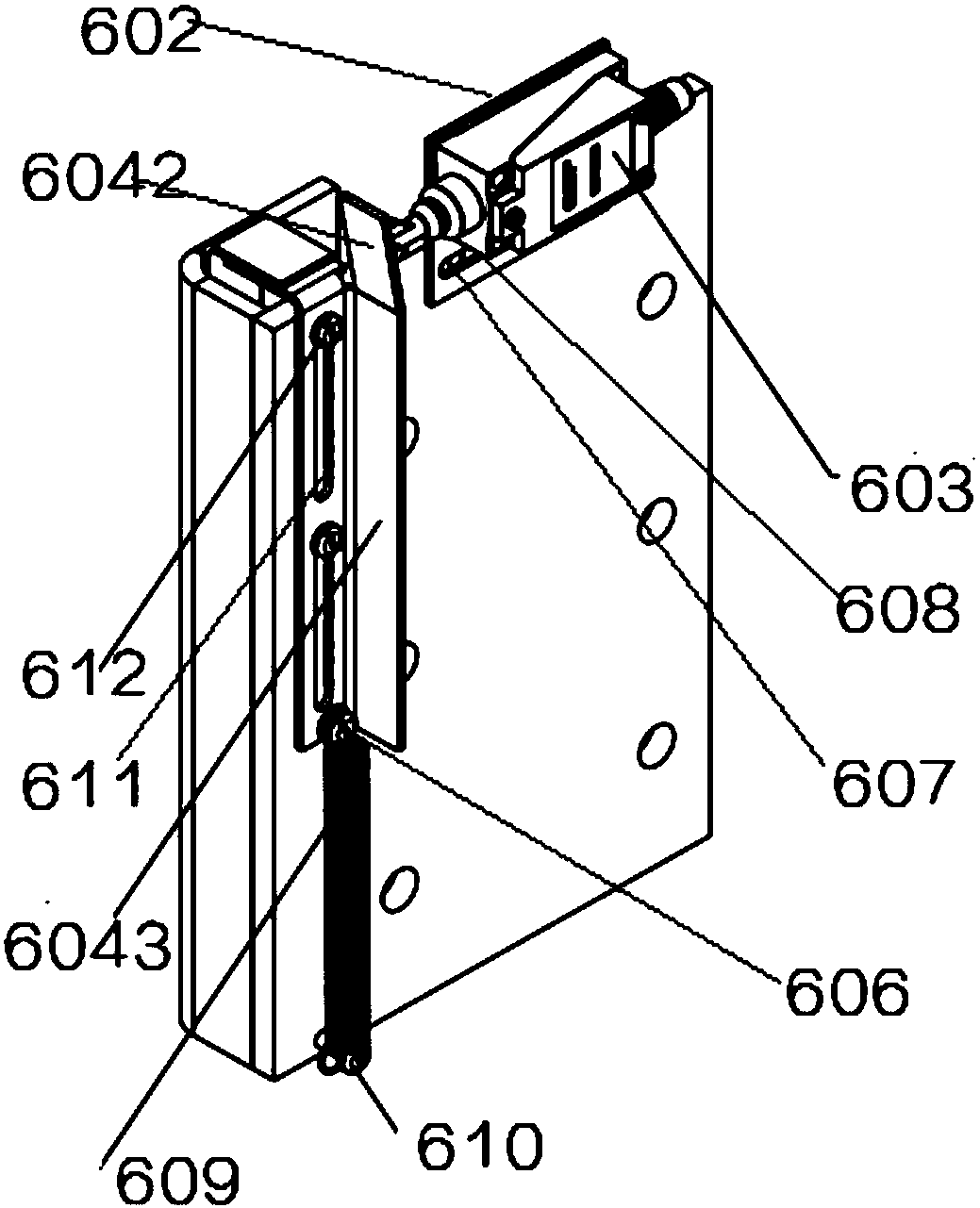 Mechanical stopping device on villa elevator