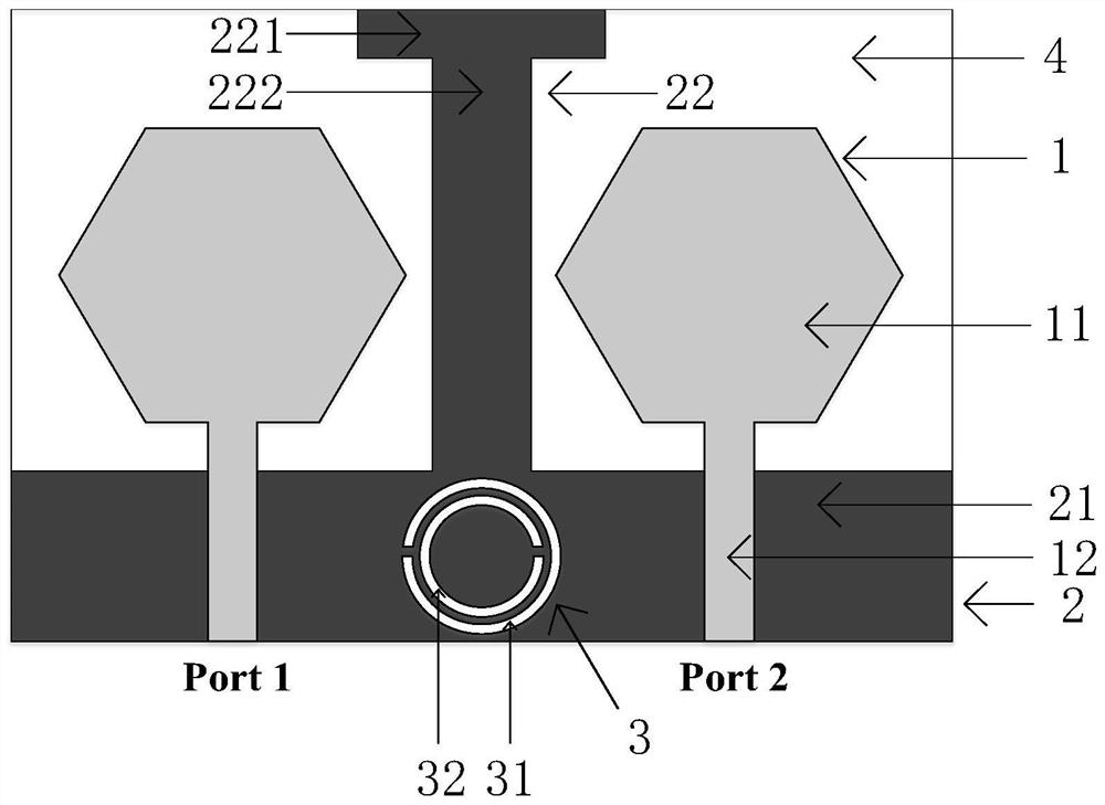 Dual-port ultra-wideband MIMO antenna capable of realizing wideband decoupling