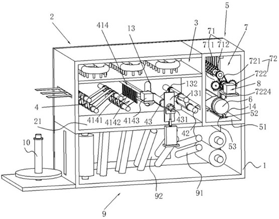 Chemical fiber tow crimping device