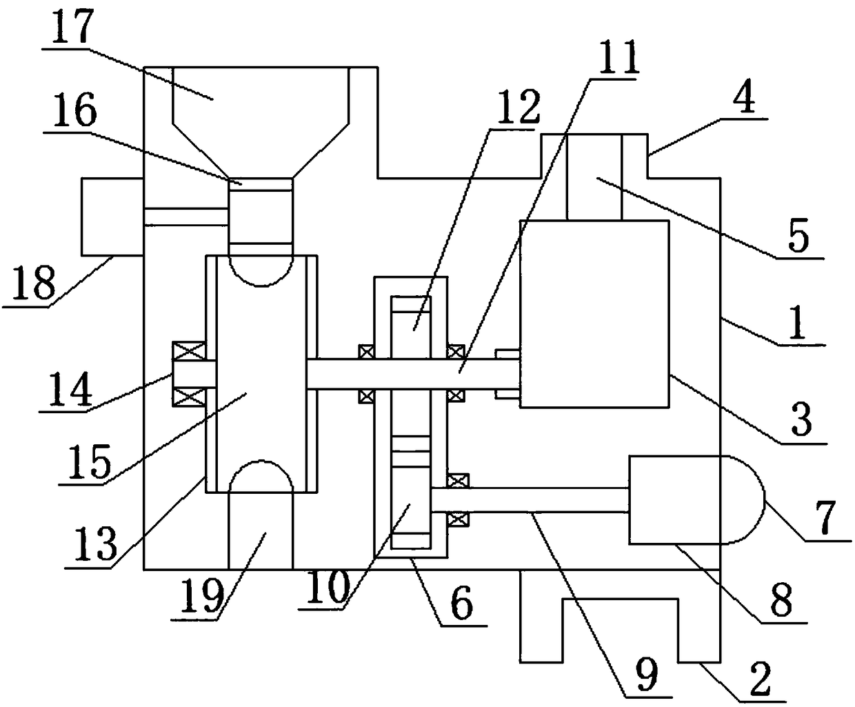 Synchronous adding device for liquid additive and solid additive