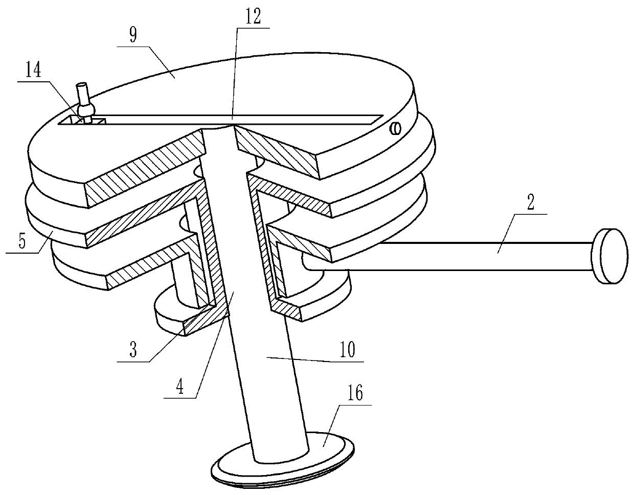 Auxiliary training device for rehabilitation of upper-limb muscles