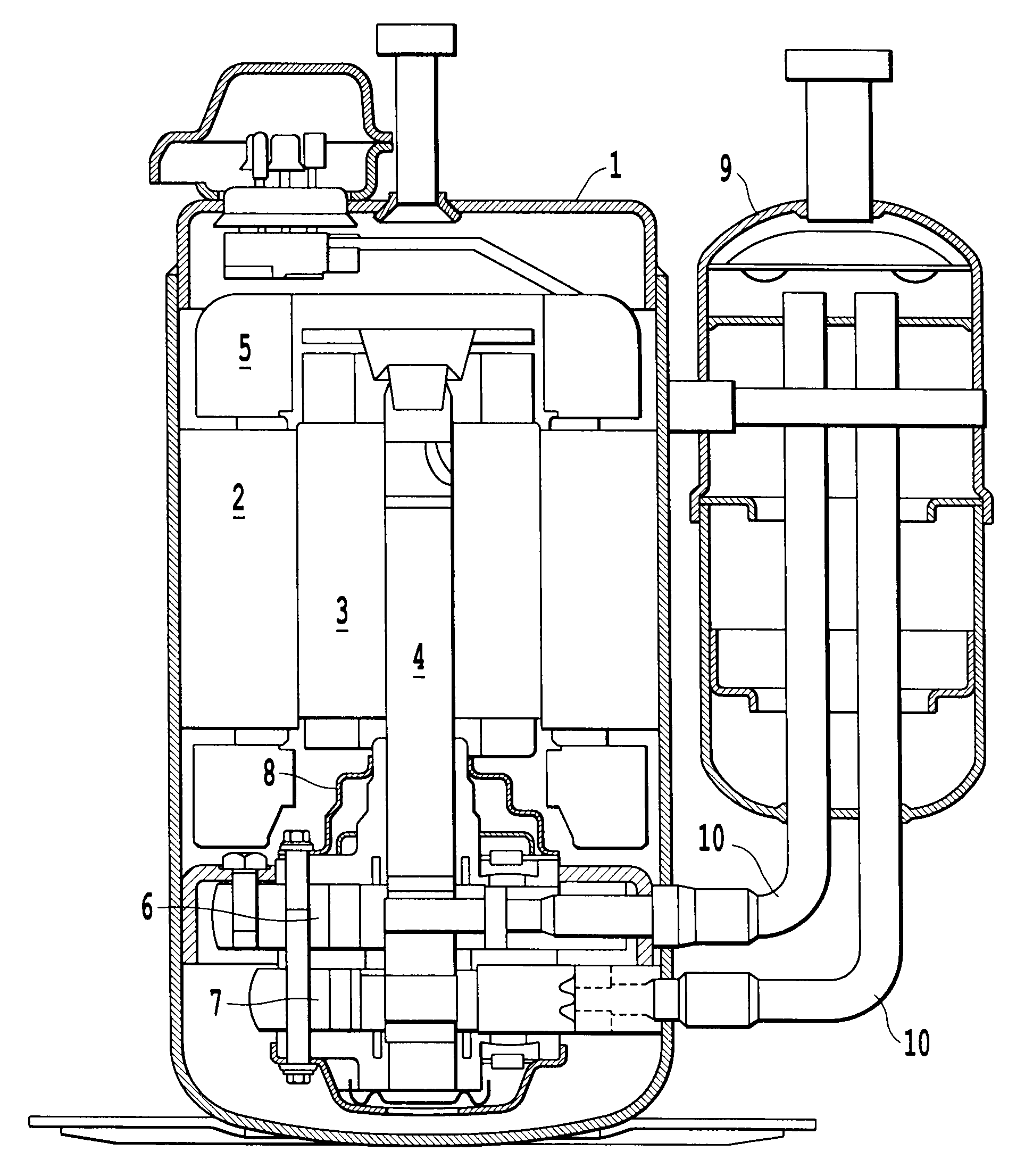 Lubricant for compression type refrigerating machine and refrigerating device using same