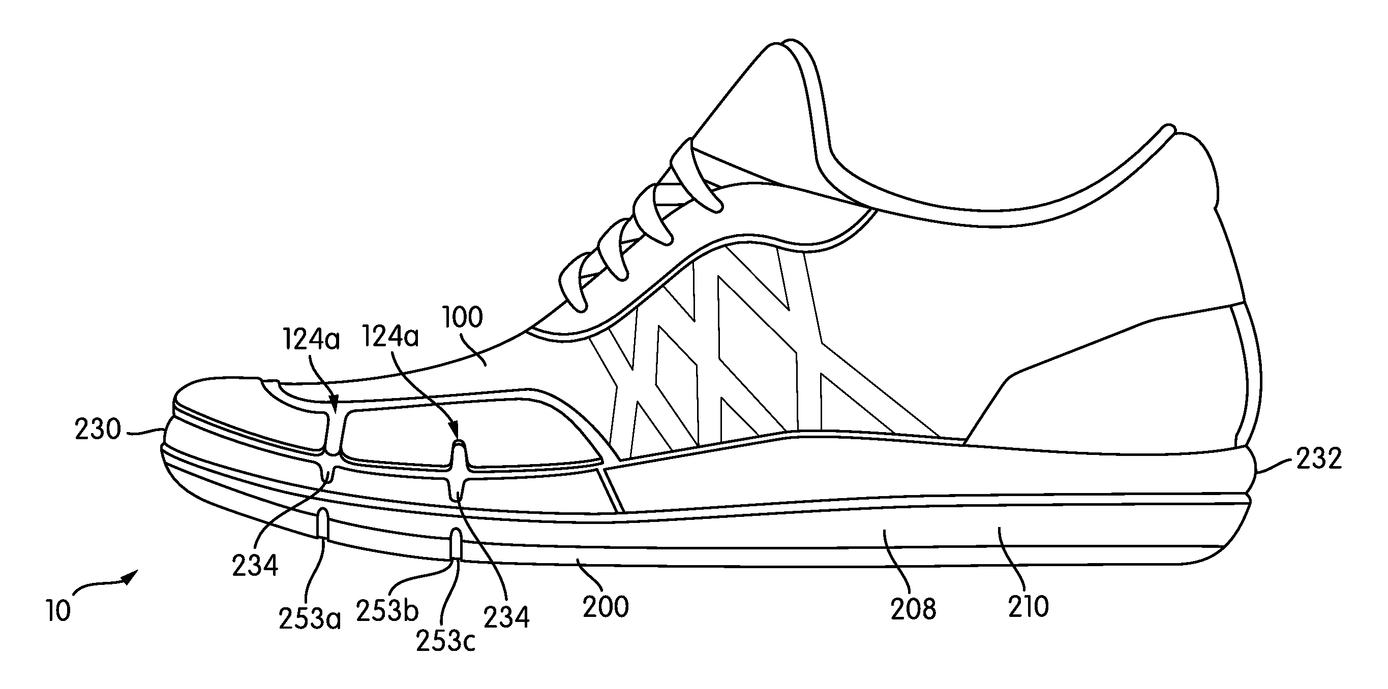 Uppers and sole structures for articles of footwear