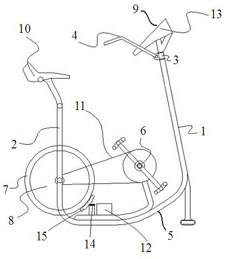 Exercise bike having motion sensing game function