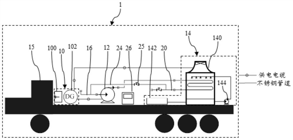 Mobile emergency cooling device for nuclear power plant spent fuel pool