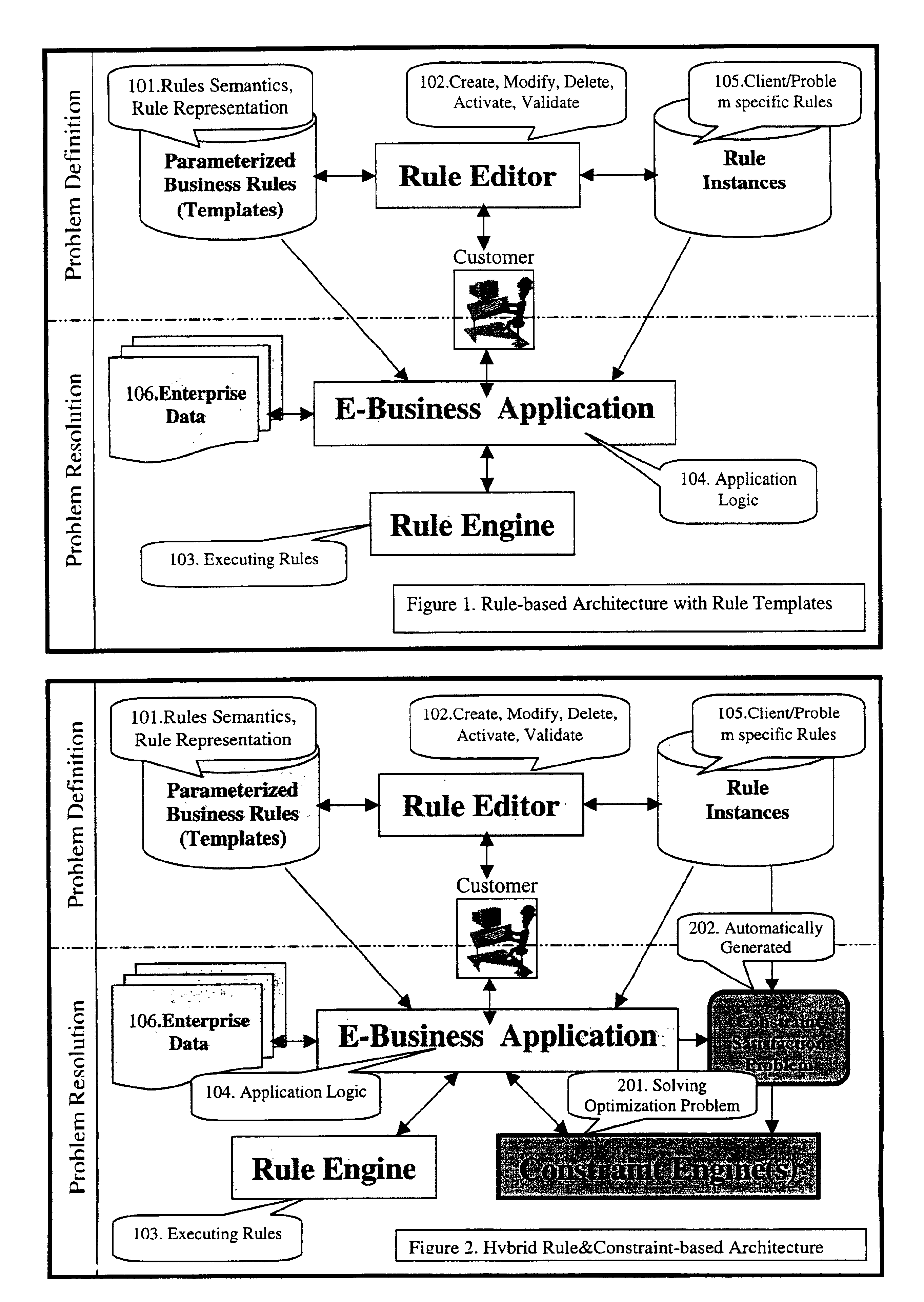 Hybrid use of rule and constraint engines