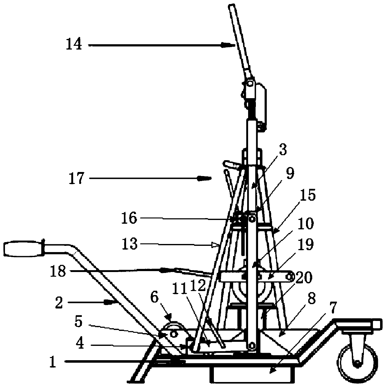 Movable asphalt mixture blank removing machine