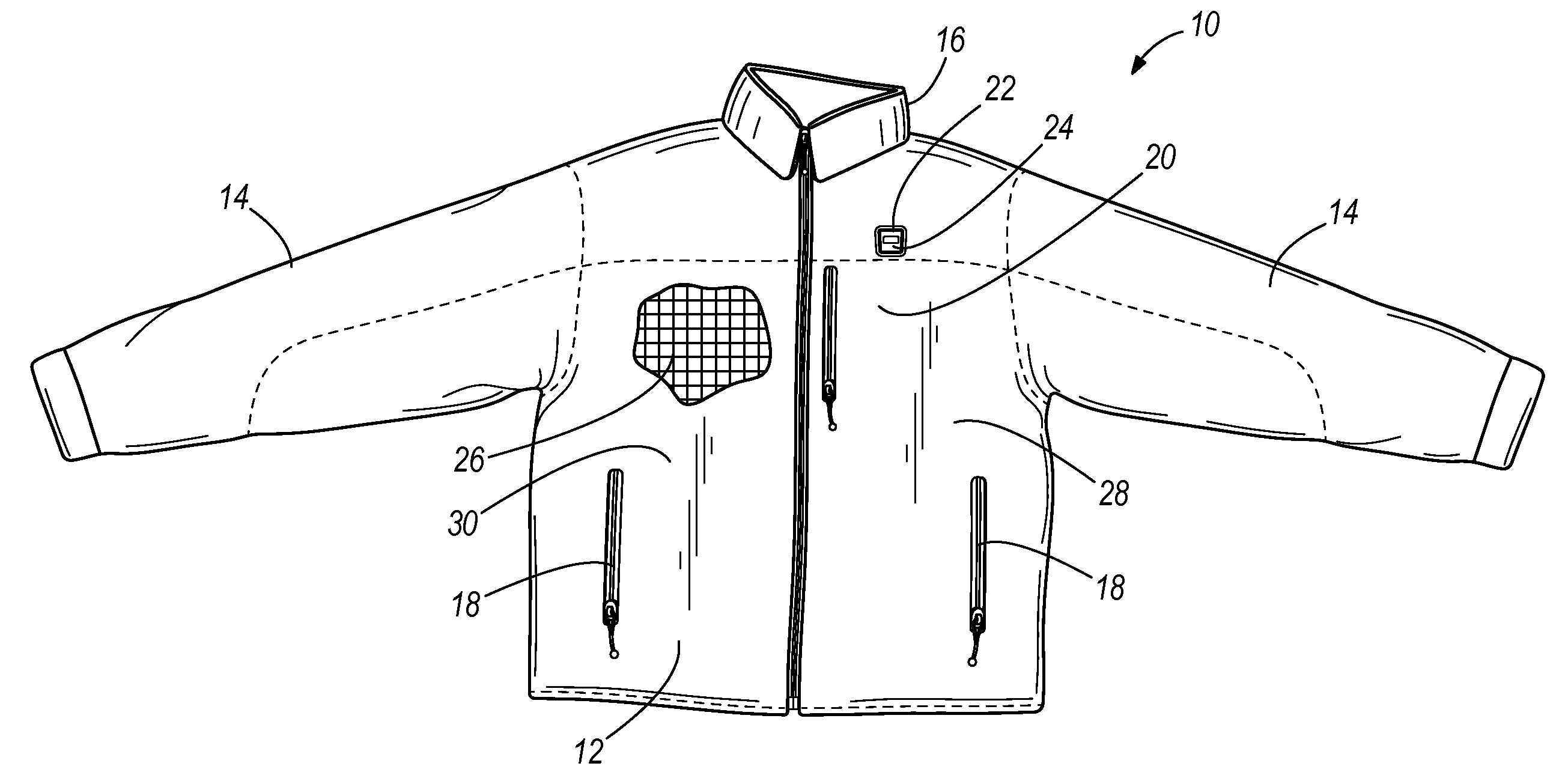 Electrically heated garment