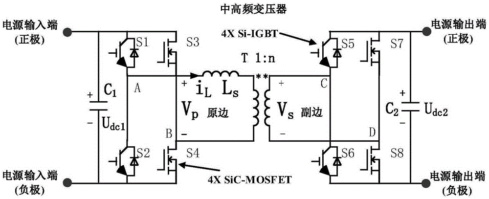 Mixed bridge-type isolated bidirectional DC converter and control method therefor