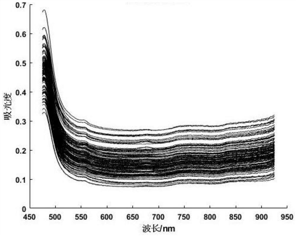 Nondestructive testing method for sugar degree and acidity of fruits based on spectral wavelength optimization