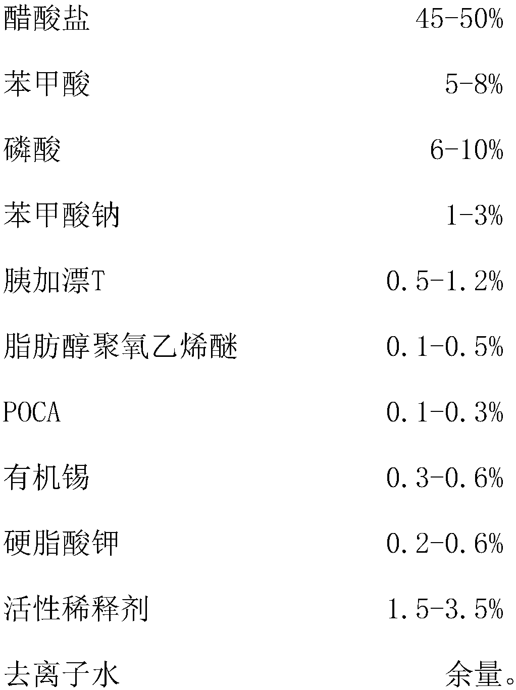 Anodic oxidation nickel-free hole sealing agent