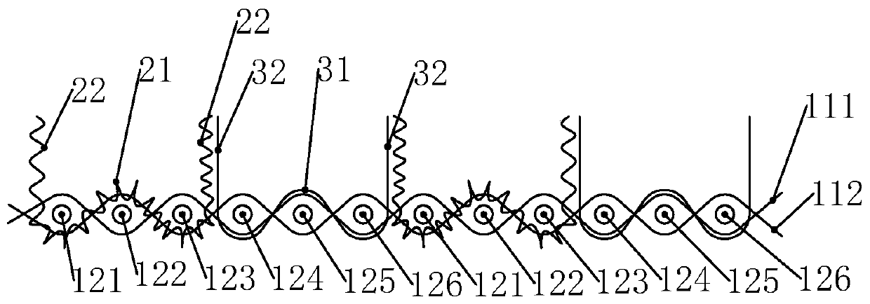 Production process of velvet containing spiral pile