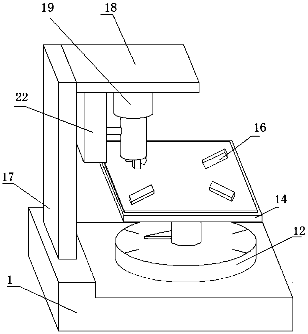 Automobile inspection tool rotating device