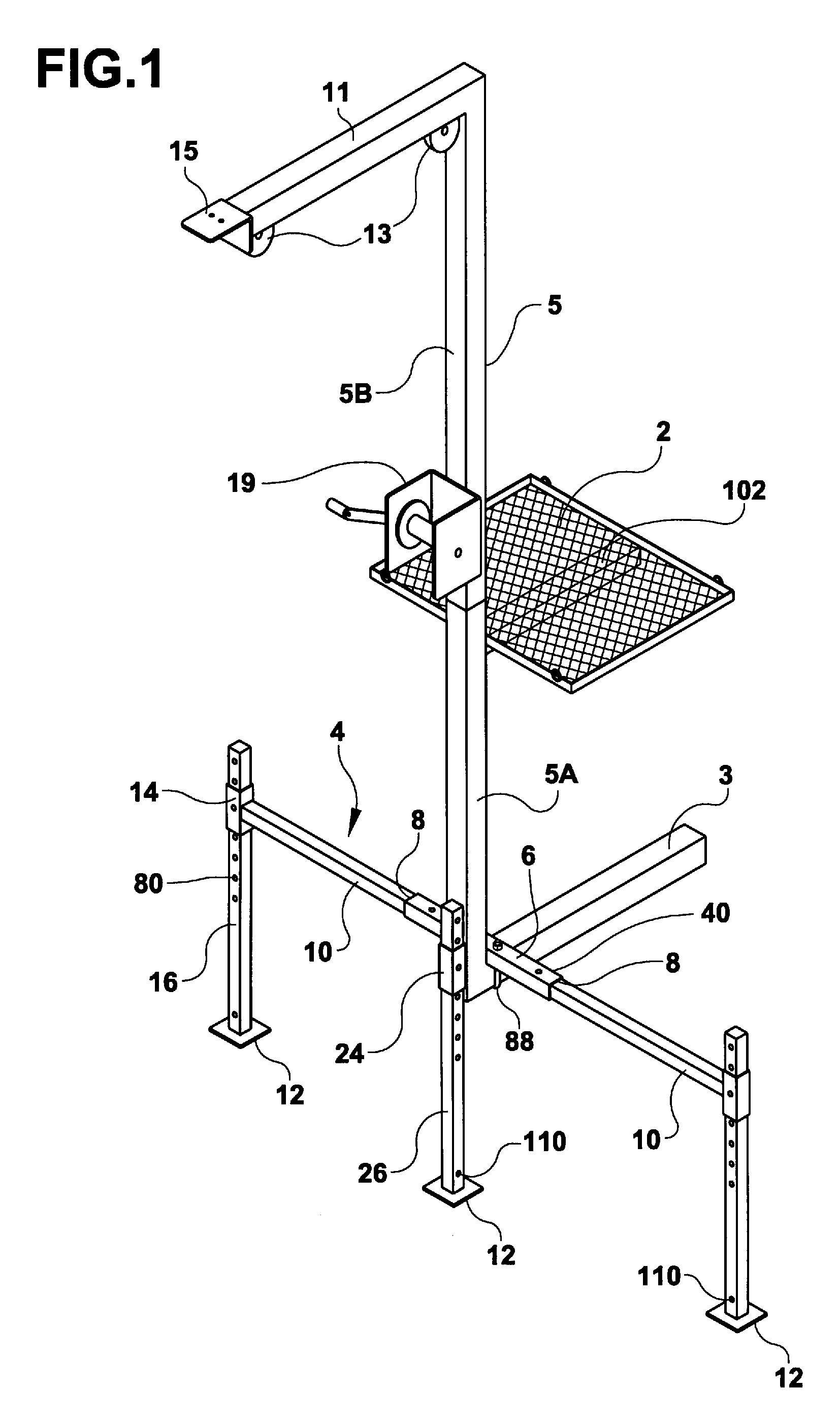 Deer hoist for an all terrain vehicle