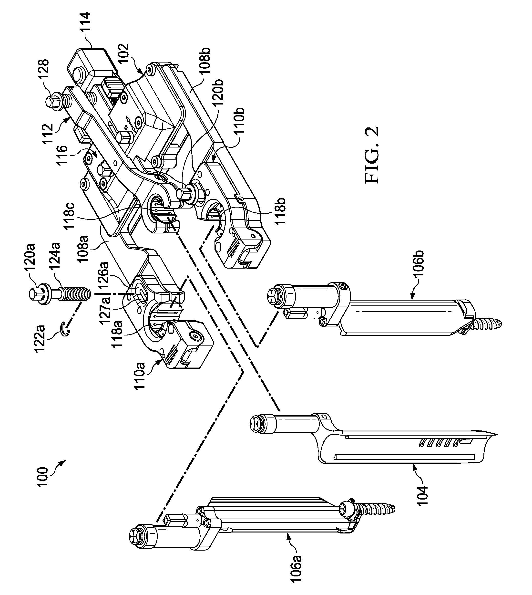 Integrated retractor-distractor system for use with modular bone screws