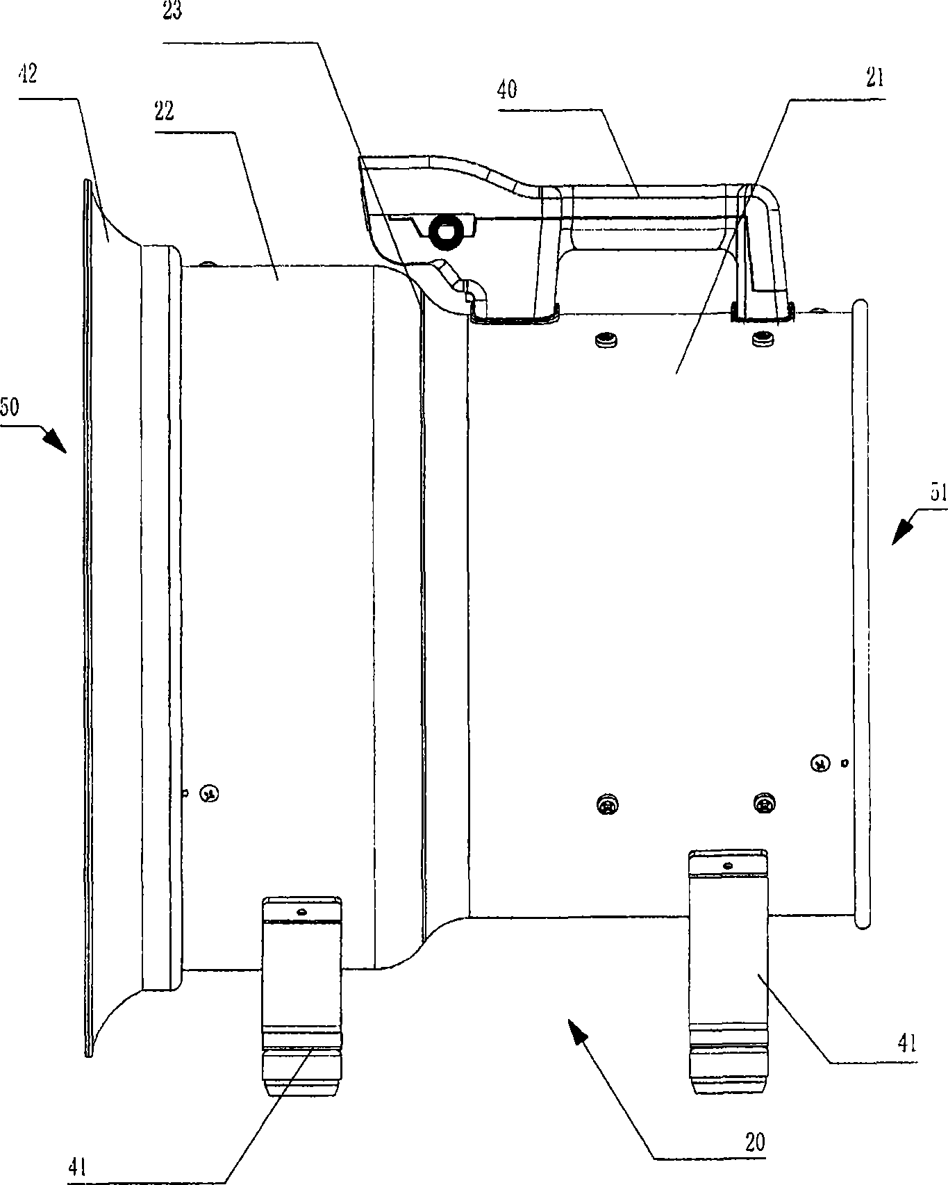 Blowing and discharging fan