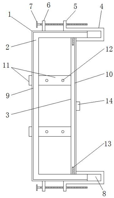 Pouring-size-adjustable modular pouring formwork for concrete plate manufacturing