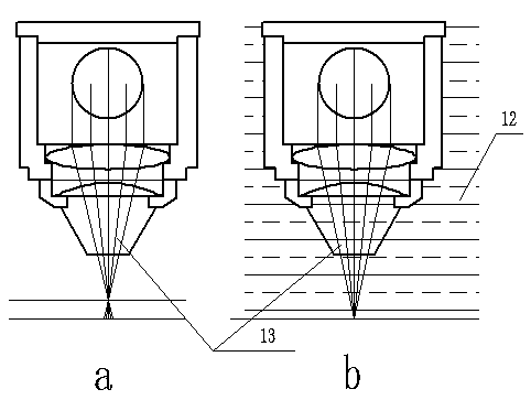 Combination device capable of achieving underwater laser welding and laser shot blasting