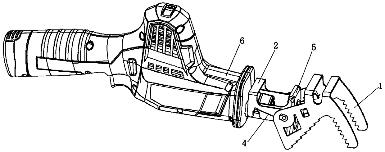 Clamping device for reciprocating saw and electric reciprocating saw with the clamping device