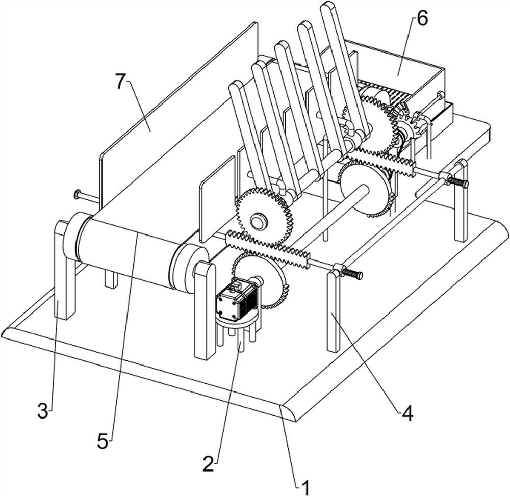 Flapping type sunflower seed taking-out device