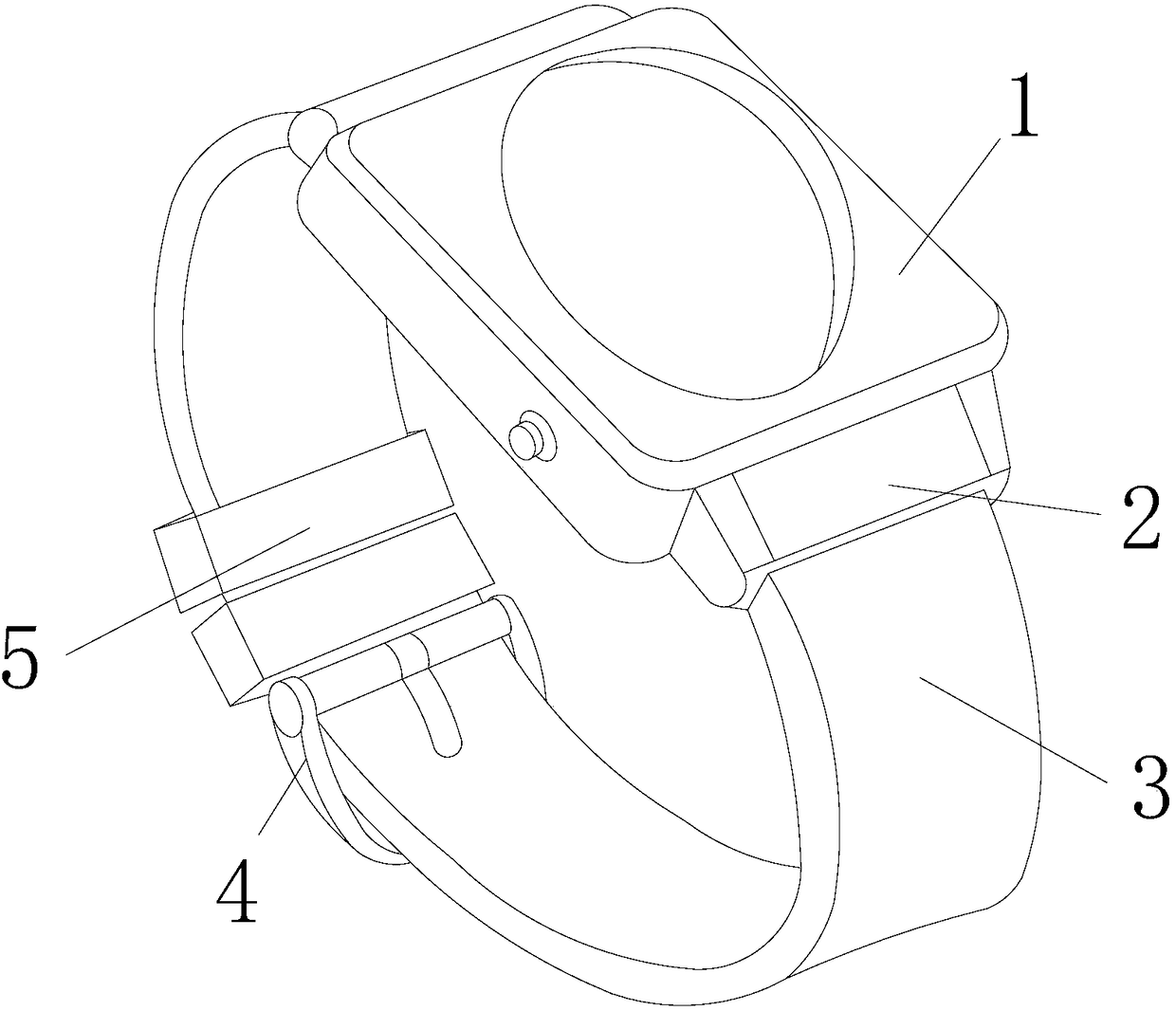 Deflection type astronomical watch device for sunshine heat dissipation by pressure