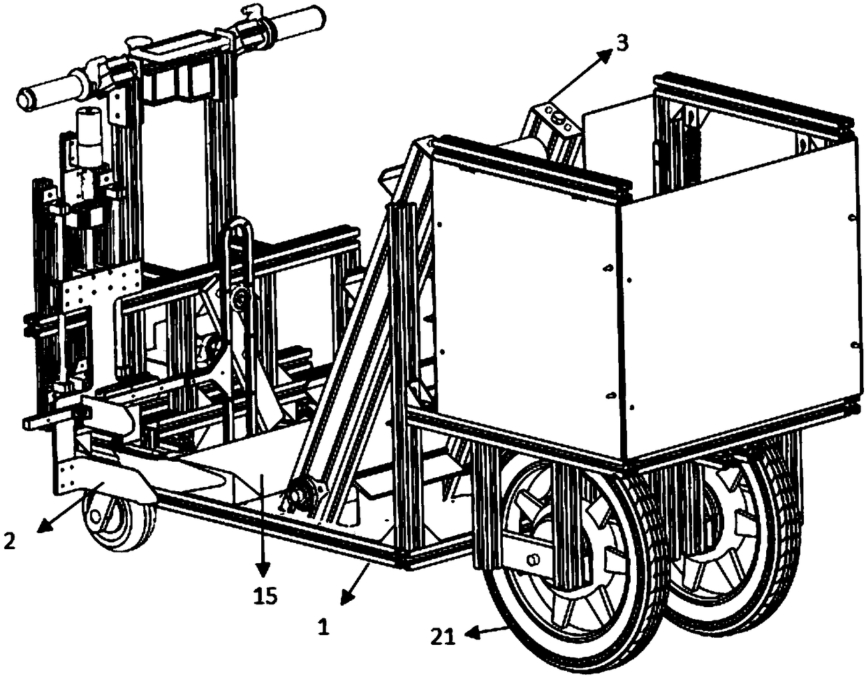 Cart type semiautomatic pineapple picking machine