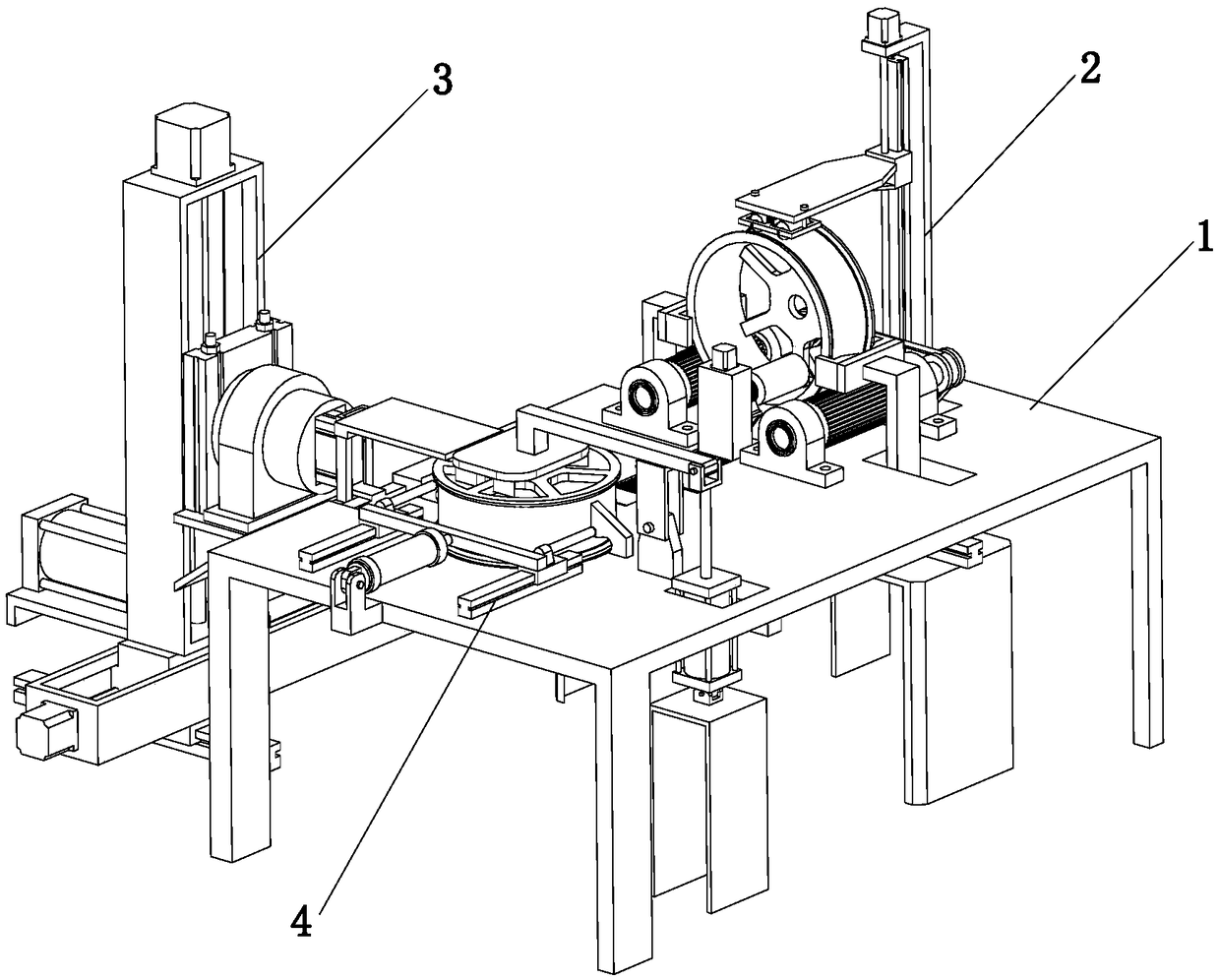 Automatic grinding and cast lug removing device for aluminum alloy hub