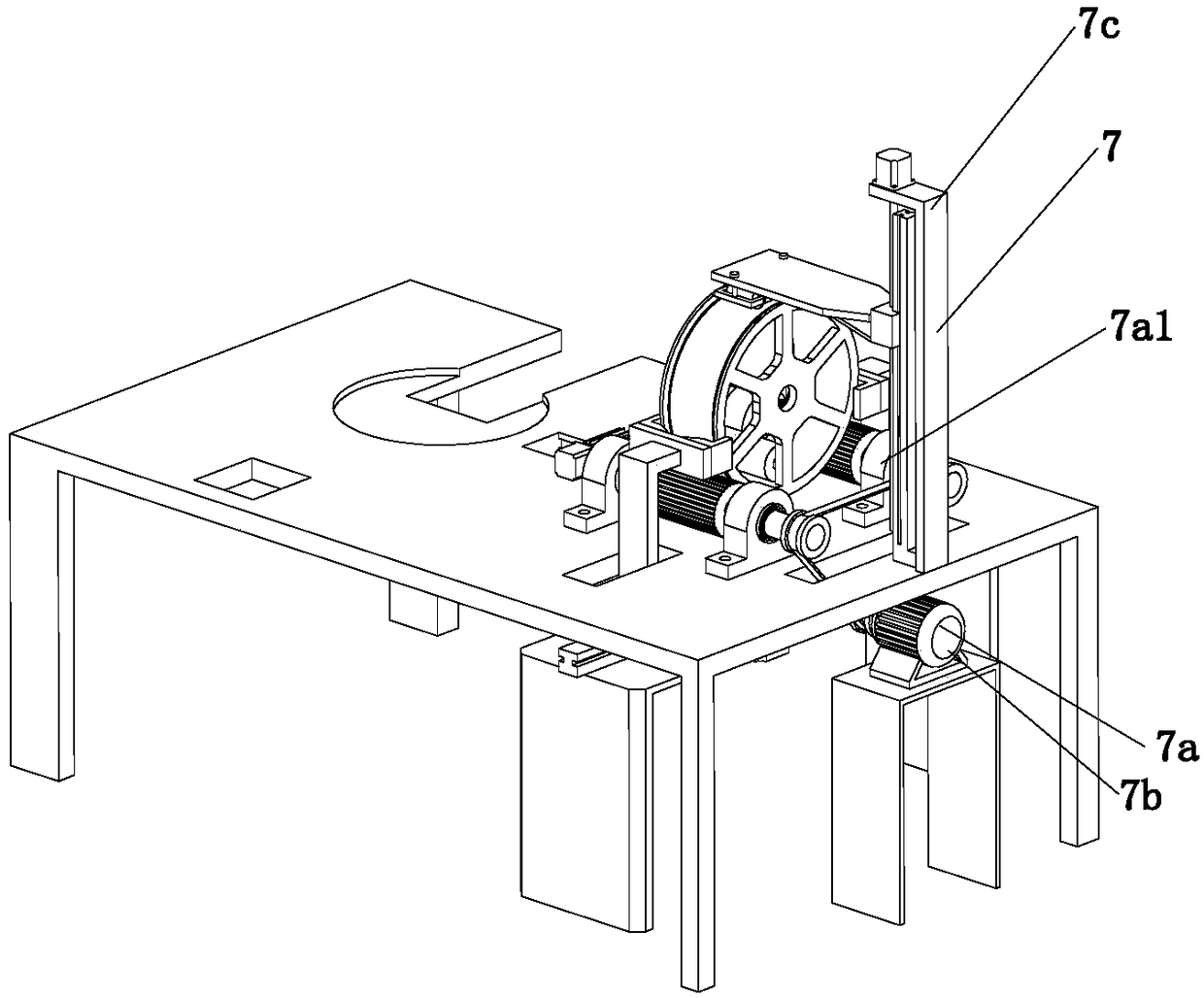 Automatic grinding and cast lug removing device for aluminum alloy hub