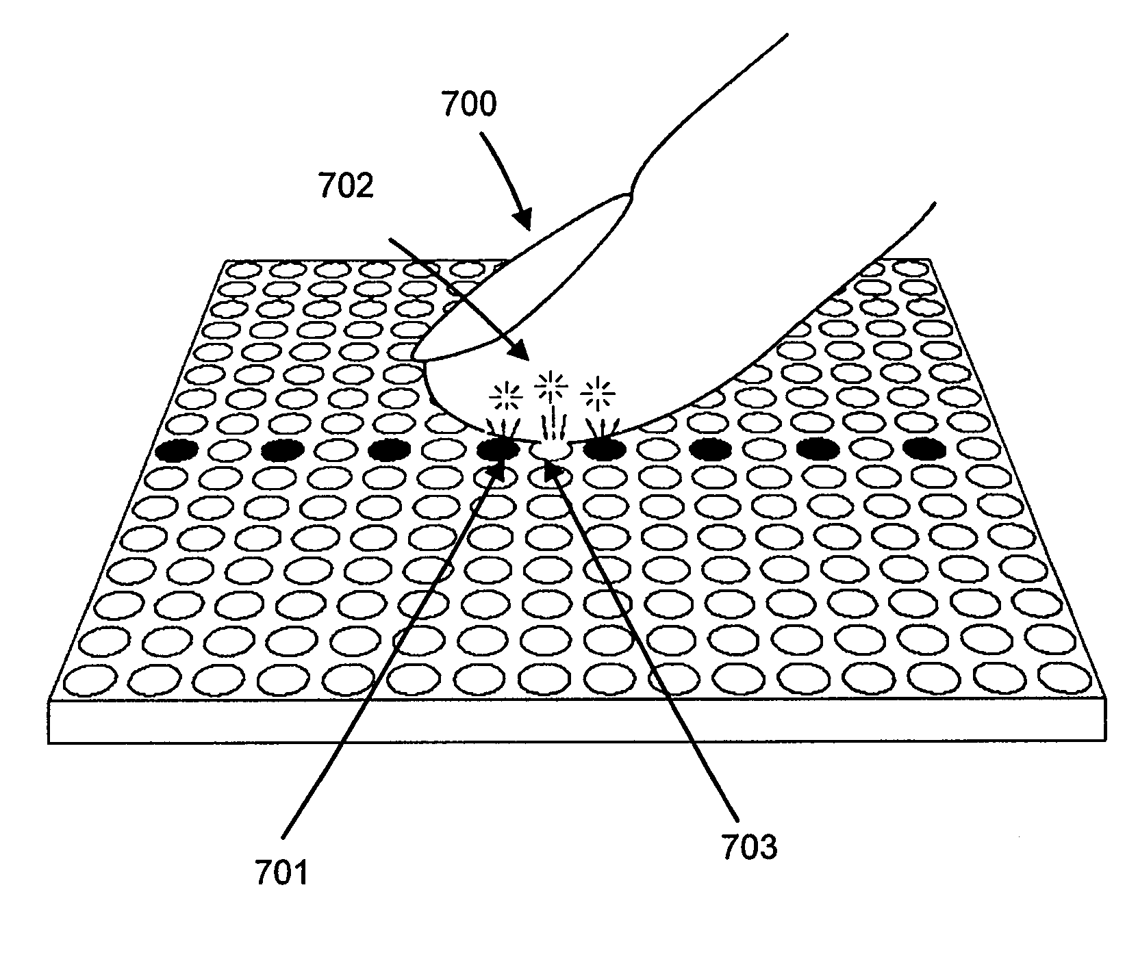 Multi-touch sensing light emitting diode display and method for using the same