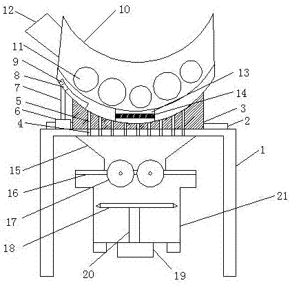 Coating smashing and grinding device