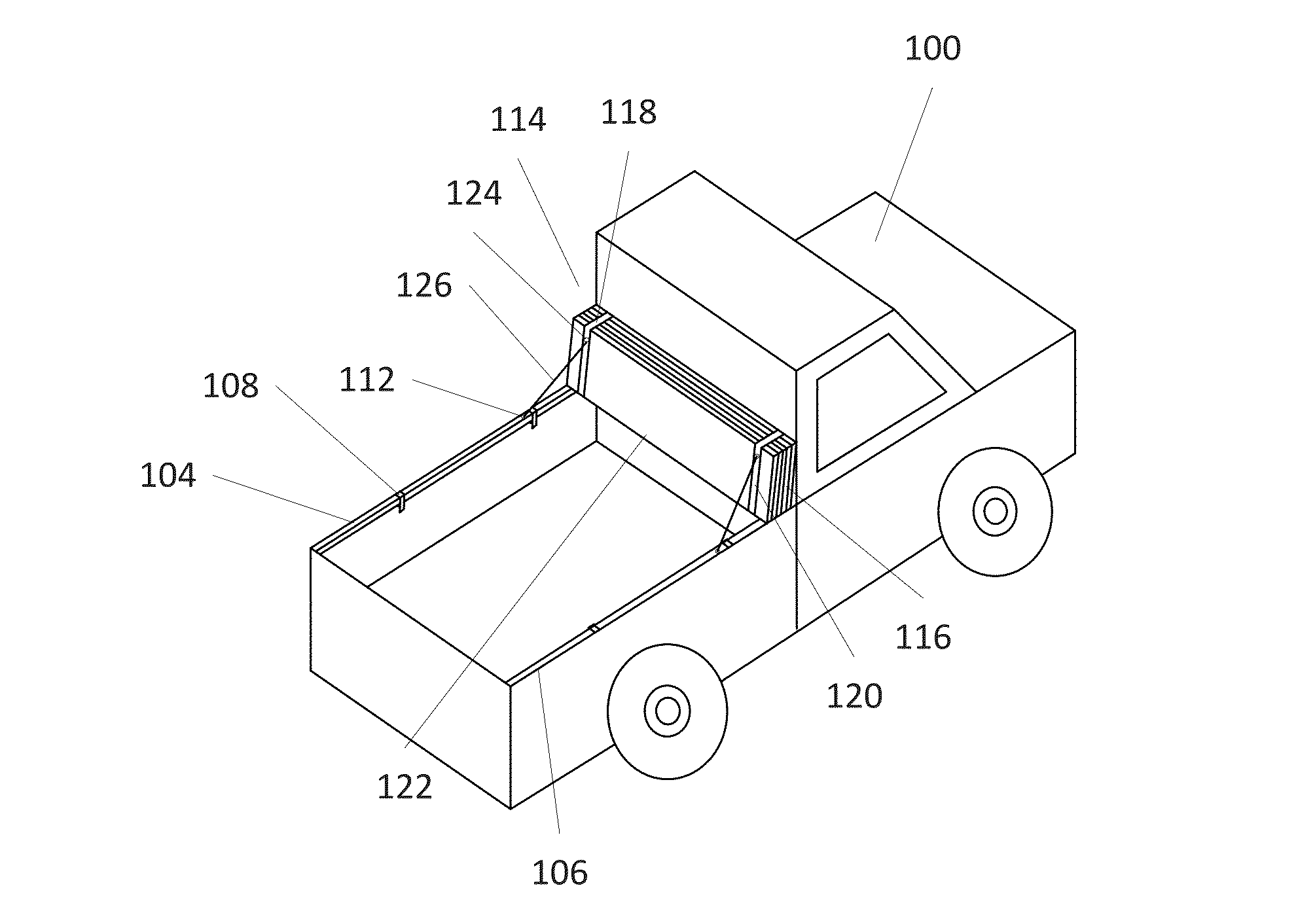 Truck folding back cover