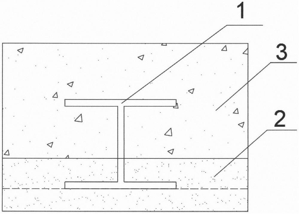 Structure for reinforcing UHPC-NC interface bonding through I-shaped steel and using method