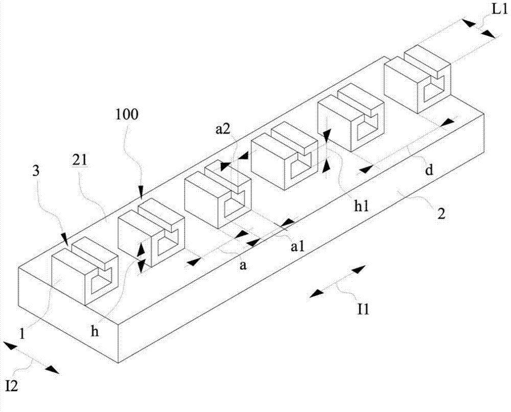 Low-frequency surface plasma waveguide structure