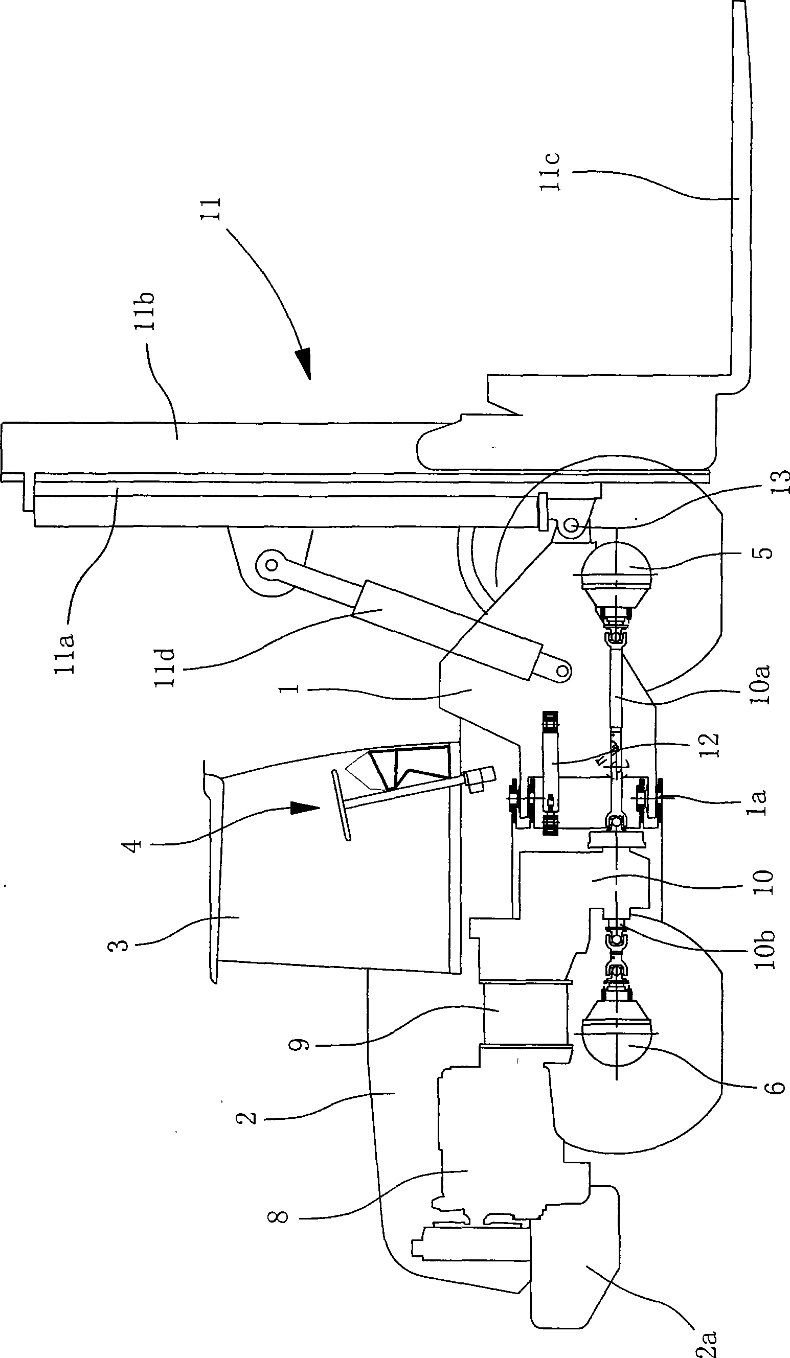 Engineering forklift truck