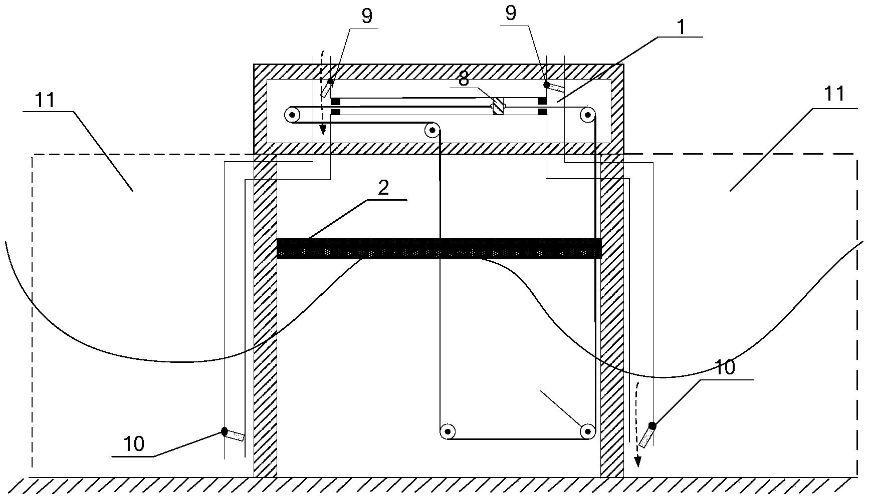 Oscillating float type wave energy oxygen supply device