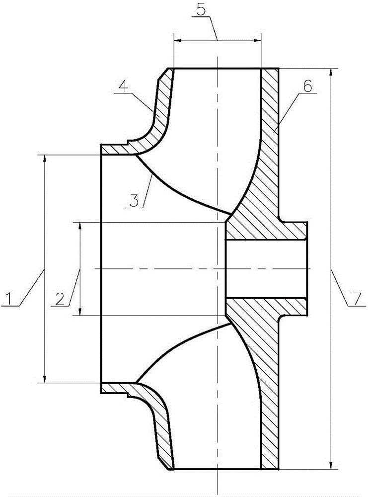 Efficient non-overloading submersible sewage pump impeller suitable for sewage treatment