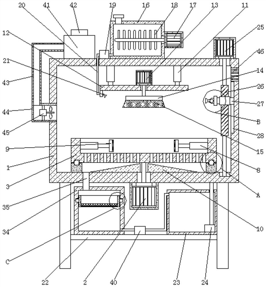 Efficient cleaning device for agricultural machine